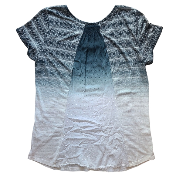 Miss Me By Buckle Womens Rhinestone Embellished Ombre Geometric Top – Size Large - Picture 3 of 9